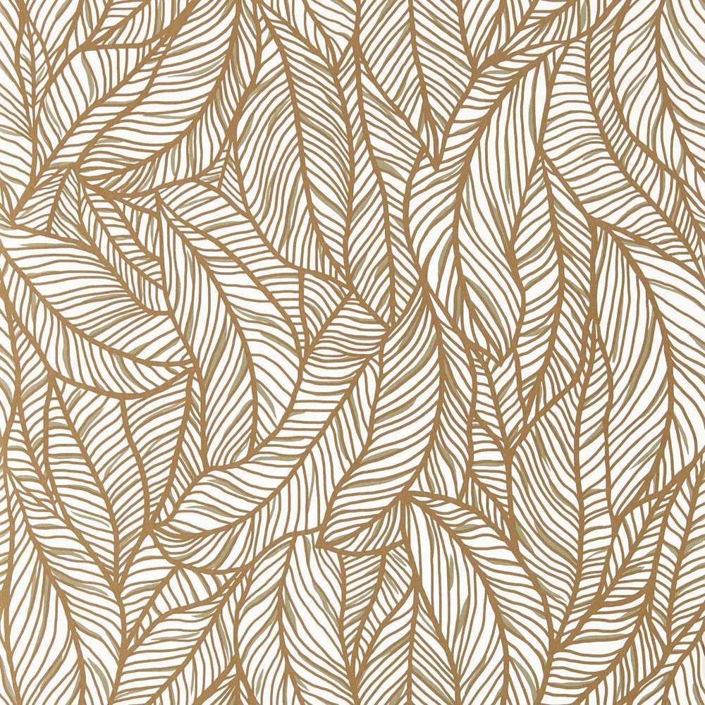 Selva Wallpaper W0144 01 by Clarke and Clarke in Bronze Ivory